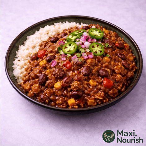 Slow-Cooked Chilli Con Carne with Rice