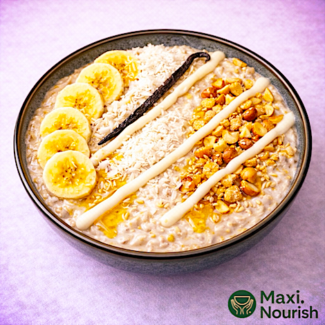 Coconut Vanilla Kefir Protein Overnight Oats